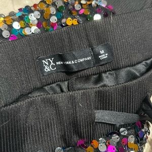 New York and company sequin jogger pants